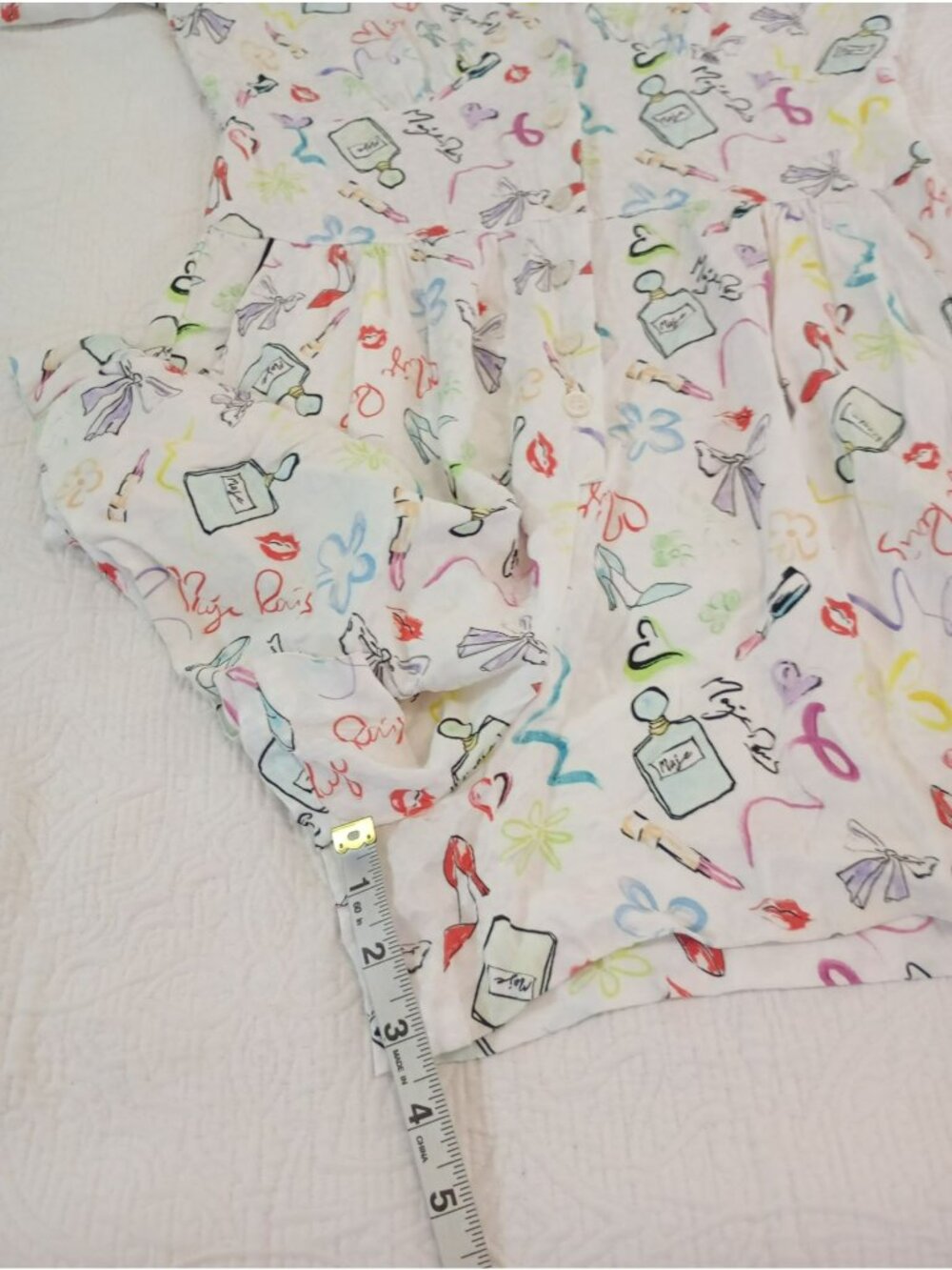 Maje Multicolor Printed Playsuit Lace Collar & Short Sleeves 100% Viscose 36 (S) - Picture 11 of 16